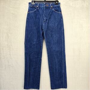 Vintage Wrangler 13mwz Jeans Womens 7 (Fits 26x29) Blue Western USA Made 70s
